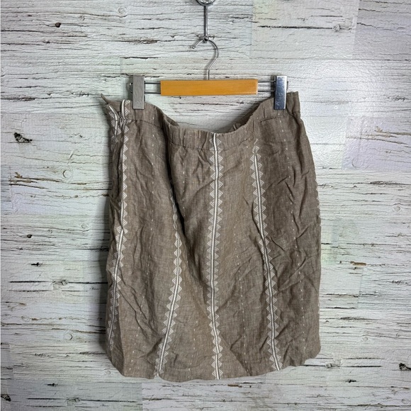 J. Jill linen striped Brown and Yellow Women's Skirt size medium - Picture 6 of 6